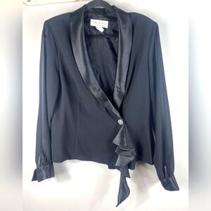 J.R. NITES BY CALIENDO WOMEN'S BLACK FORMAL BLOUSE SIZE 6